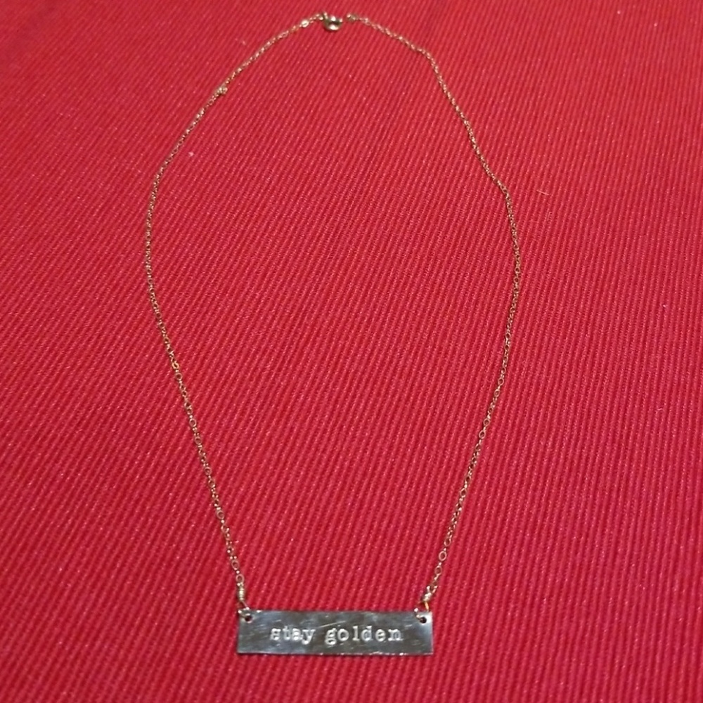Gold "stay golden" necklace
